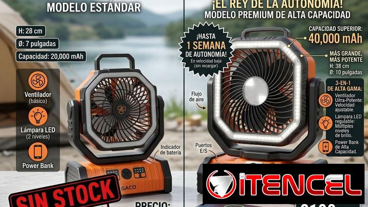 F6 ventilador gigante de 40k mAh