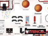 Mini aro de baloncesto LED con control remoto – Diversión deportiva en casa
