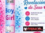 Baby shower, vela, cañón de confetis, extintor de revelación y mucho más