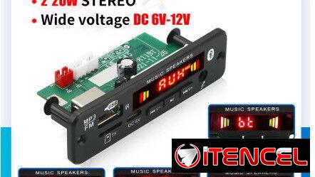 Amplificador Reproductor 2x20w con Bluetooth