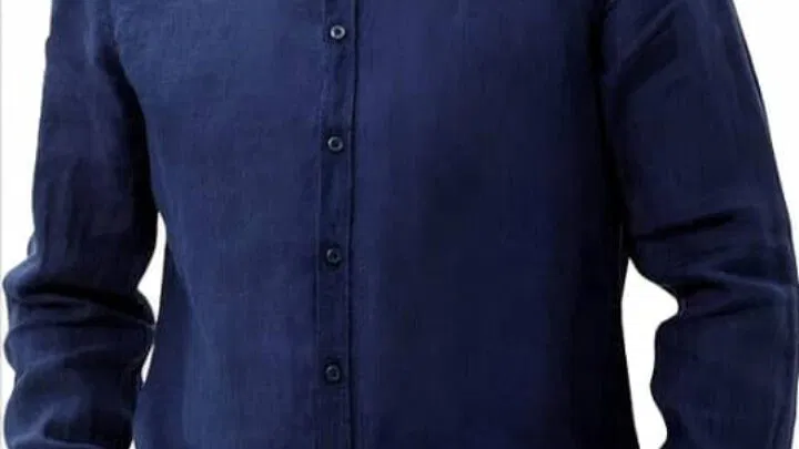 Camisas azul marino de vestir de mangas largas 58547627