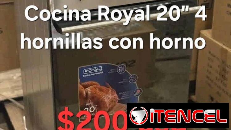Cocina de gas con horno de 4 hornillas Royal de 20″ 53220916
