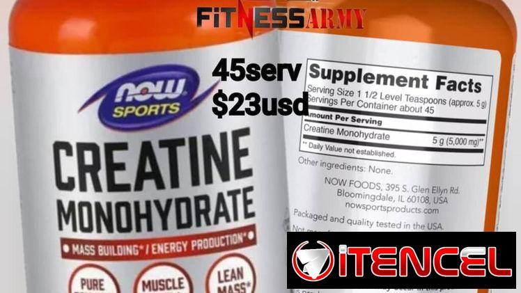 Creatina Monohidratada (NOW) 45serv 23.00USD