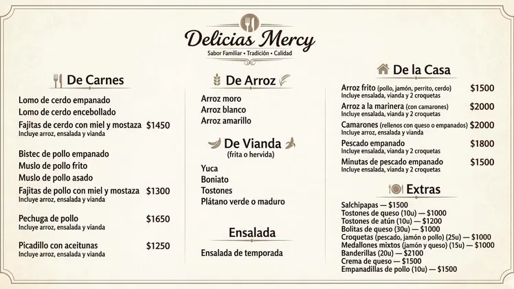 Comida criolla y Buffet