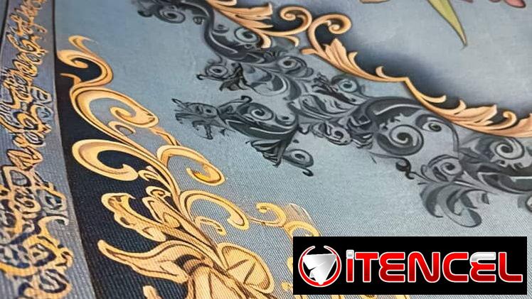 Alfombra decorativa azul