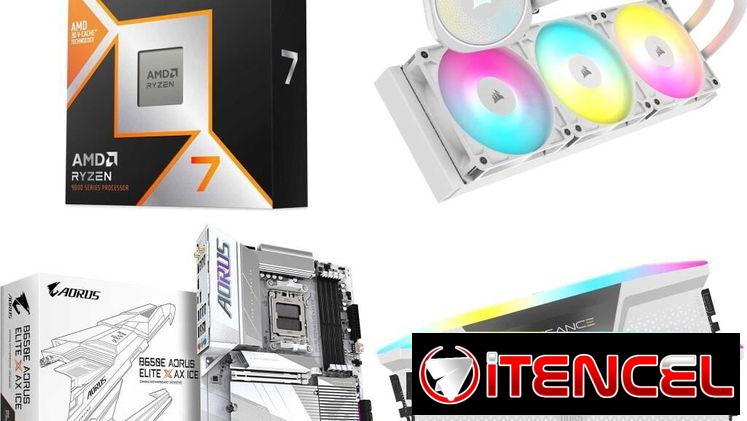 KIT AM5 X3D🤩 Ryzen 7 9800X3D +Gigabyte B650E Aorus +32GB DDR5 CORSAIR +LIQUIDA CORSAIR🆕0km
