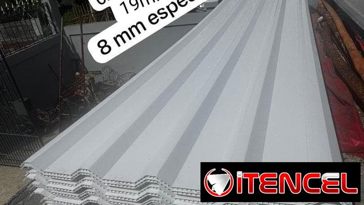Tejas de PVC importada de color blanco de castillito super fuerte