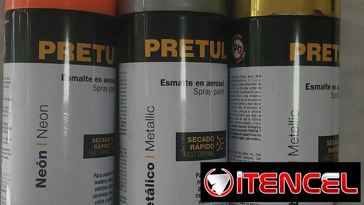 Sprays Naranja Neon ,Plata y Oro metálico