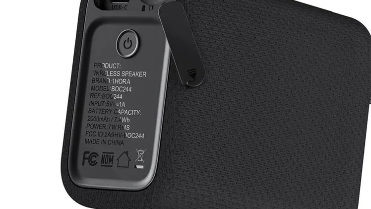 Parlante Bluetooth Portátil BOC244 7W con Batería 10H y TWS Estéreo – Negro