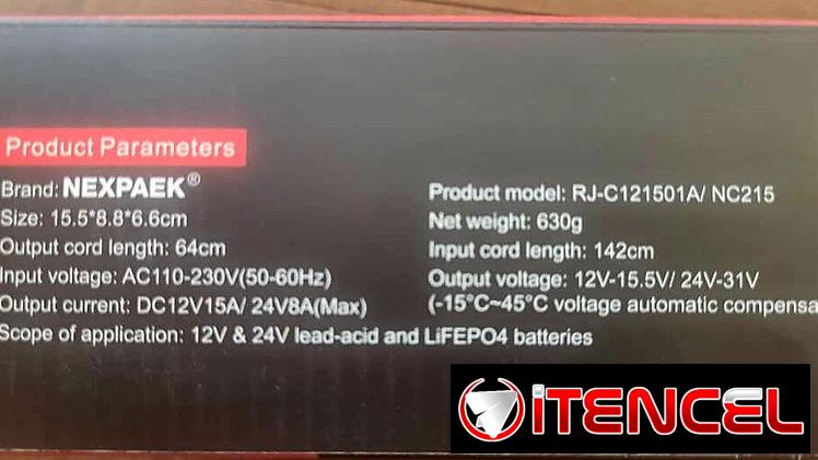 🪫 Cargador Inteligente de Baterías, 12v 15Ah. 24v 8Ah. Compatible con LiFePO4 y Plomo Ácido. Cargador de 9 etapas.