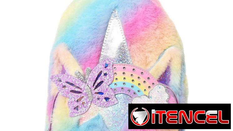 Mochila unicornio  peluche pequeña