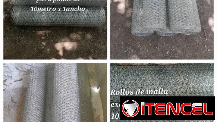 Rollos de mallas para pollo de 1 m x 1 ancho