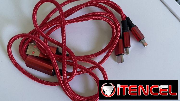Tengo súper cable de carga trenzado y reforzado de metal 3 en 1 muy fuerte y duradero!!