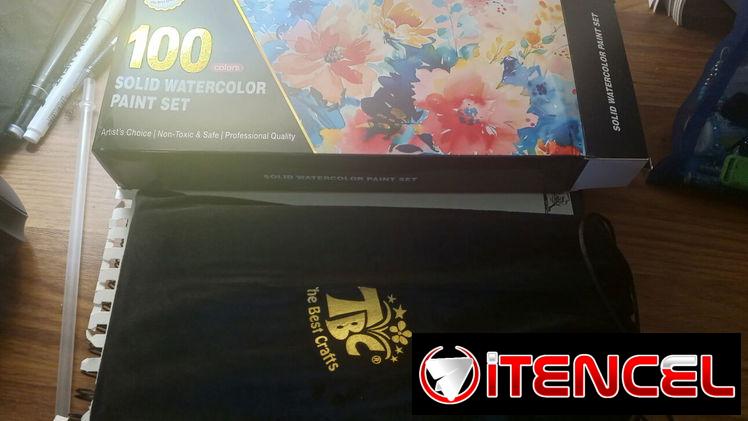 Set de 100 acuarelas sólidas