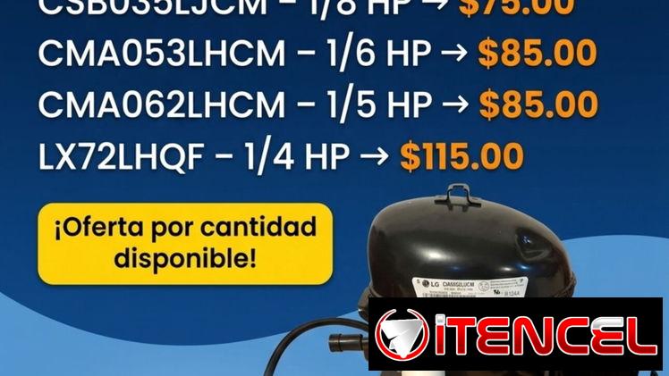 🔧 COMPRESORES PARA REFRIGERACIÓN LG 🔧