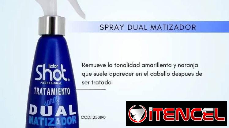 Spray matizador ideal para remover tonalidad naranja y amarillenta