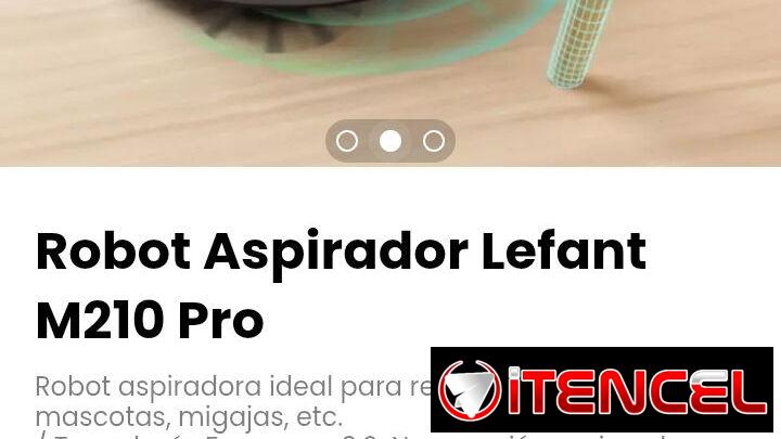 Robot Aspirador Lefant M210 Pro. Ideal para recoger polvo, pelo de mascotas, migajas, etc.