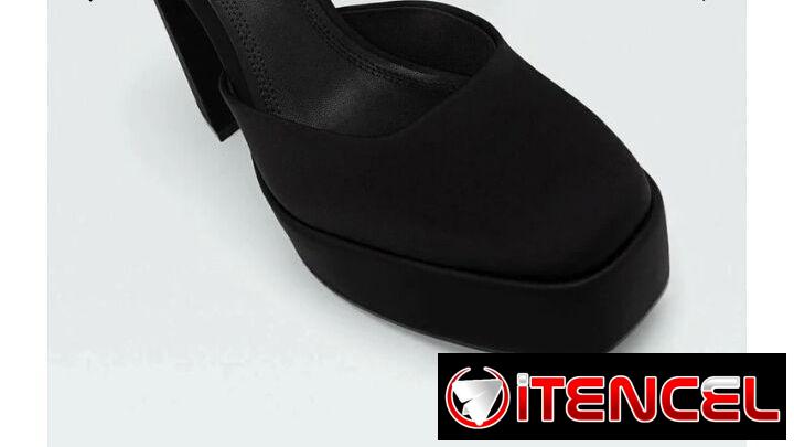 Sandalias de tacón detalles en la foto
