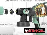 Pistola de pintar electrica 1000w – PICKITOLES Espray de pintura HVLP de 1000 W,  6 boquillas.   90 Usd