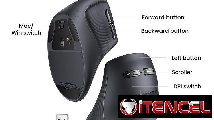 Ratón Vertical Inalámbrico con conectividad dual