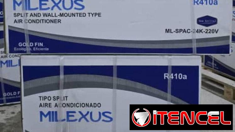 Split de 1 tonelada Milexus Tuberías de cobre 3.5 mtrs Precio $255 USD Transporte Adicional Garantía 1 mes