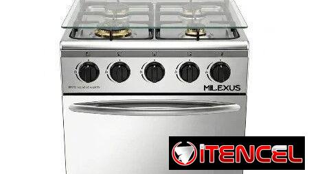 COCINA CON HORNO DE GAS CON 4 QUEMADORES Y 20 PLATEADA, ENTREGA DE FACTURA, VARIEDAD DE ELECTRODOMÉSTICOS, ETC