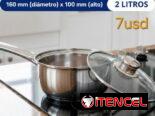 Cazuela y Sartén de acero inoxidable 2 y 3L