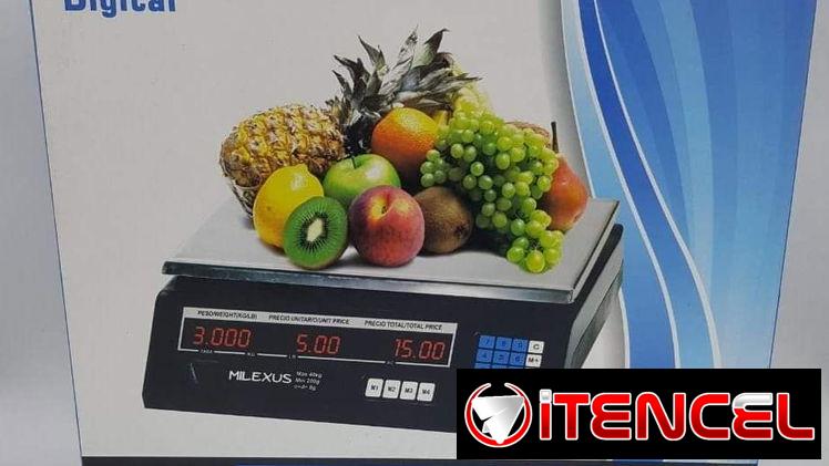 ⚡Pesa Digital de 40kg, configurable para Precio/Peso. Recargable y Portatil – 📞58504201