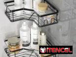🏠 Organizador para Baño – Diseño en L, Gran Capacidad y Fácil Instalación