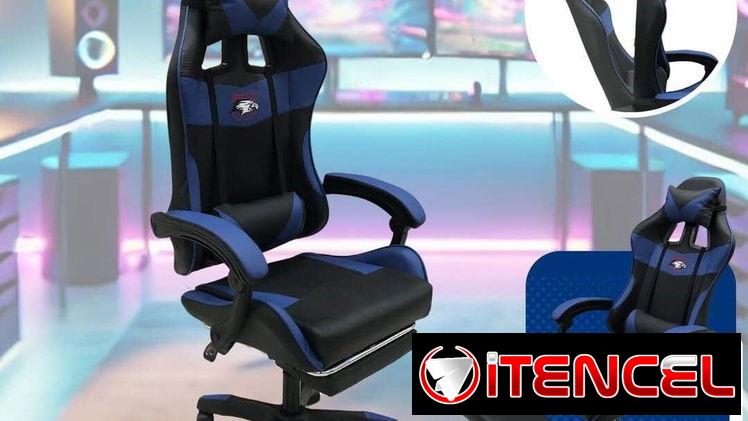 Sillas gaming con reposapies y espaldar reclinable, nueva