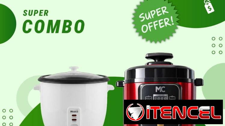🔥*SÚPER COMBO*🔥  ‼️Reina  ‼️Marca : */MC * Capacidad de  5 L‼️*  ‼️ ‼️ *Olla  Arrocera *Marca Wealcon 1.5L