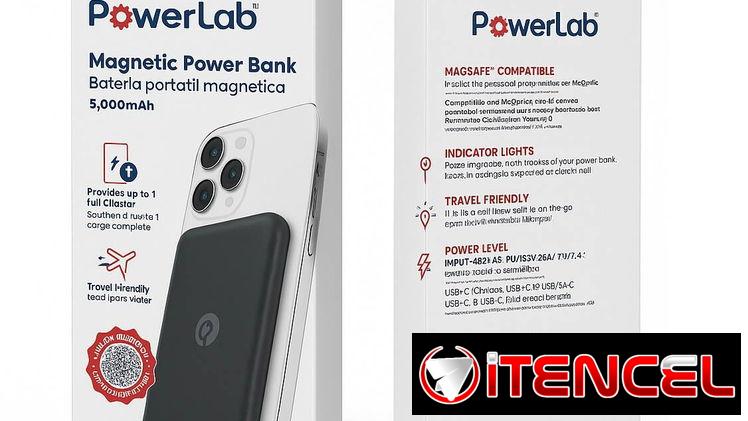 Banco de energía magnético PowerLab de 5000 mAh