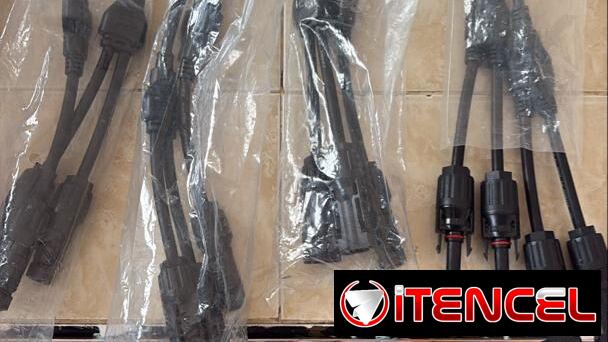 pareja cable para conectar paneles en paralelo