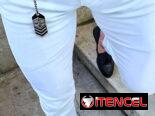Pantalon Blanco de Mezclilla..Pantalon de Vestir. Cintos de cuero. Camisas de Lino..Pantalon de Lino 52465450