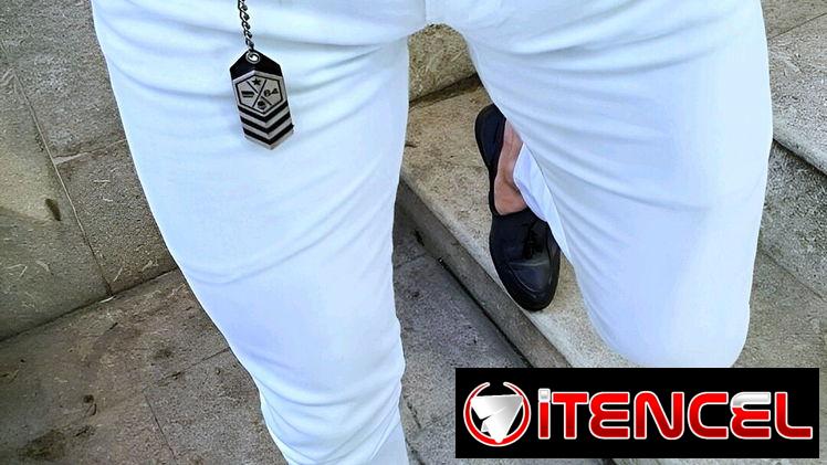 Pantalon Blanco de Mezclilla..Pantalon de Vestir. Cintos de cuero. Camisas de Lino..Pantalon de Lino 52465450