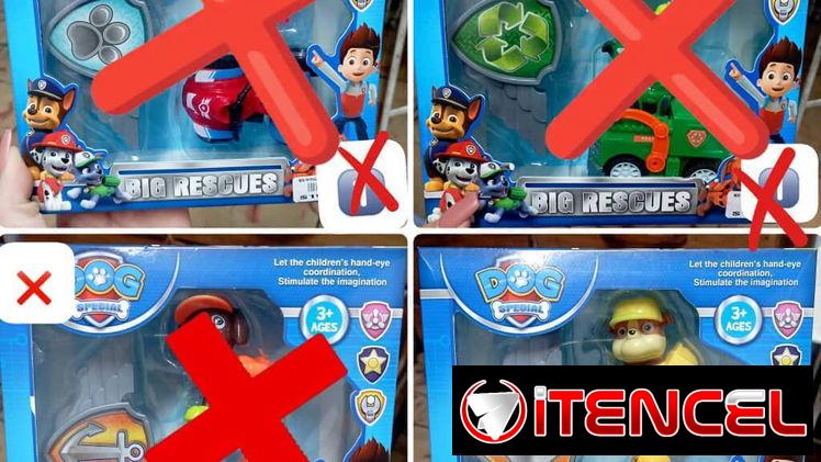 SET PAW PATROL FIGURA + CARRO+CON PERRITO+PLACA (Los perritos se sacan del carrito) Calidad espectacular