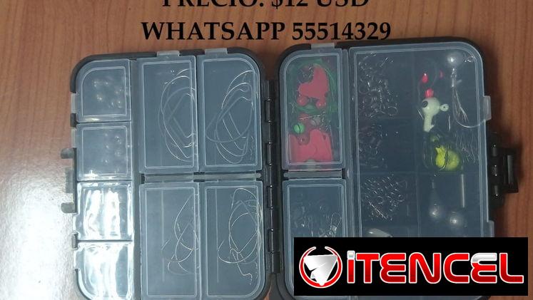 KIT DE ACCESORIOS DE PESCA, ENTREGA DE FACTURA, VARIEDAD DE ARTÍCULOS DE PESCA, ETC
