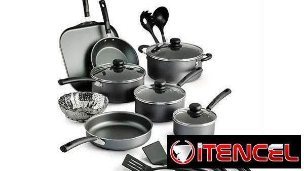 Juego de utensilios de cocina antiadherentes Tramontina 18 piezas 210 usd