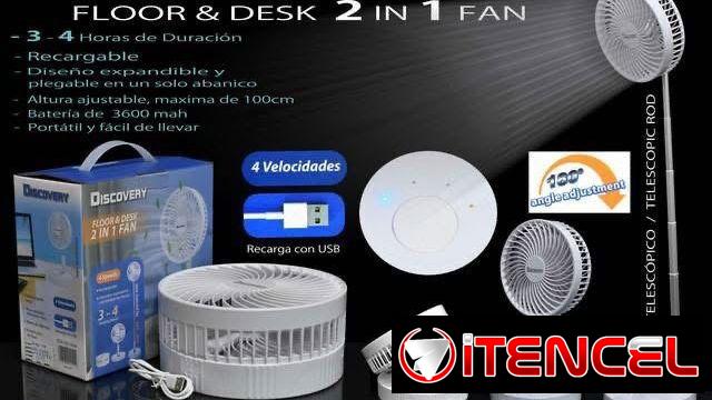 Ventilador recargable 2 en 1