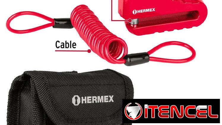 Hermex CB-55 Candado para disco de motocicleta, perno de 5.5 y 10 mm, Hermex