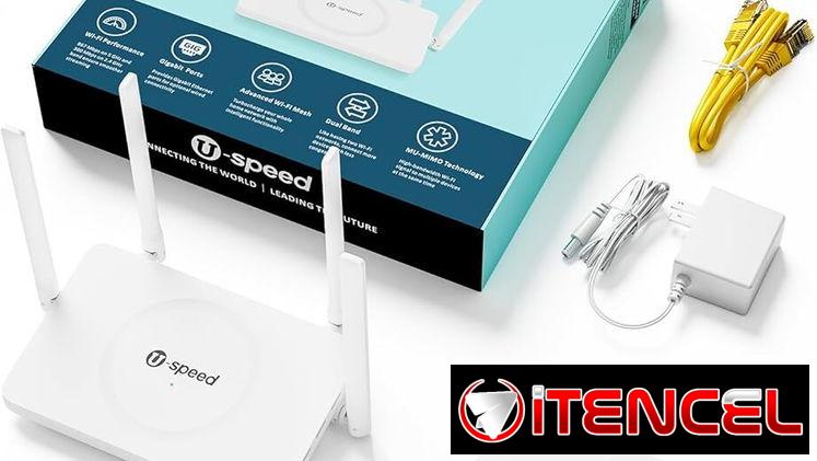 Router U-SPEED WiFi AC1200 Router inalámbrico de doble banda, velocidad de hasta 1.2 Gbps, 4 puertos Gigabit /63142460