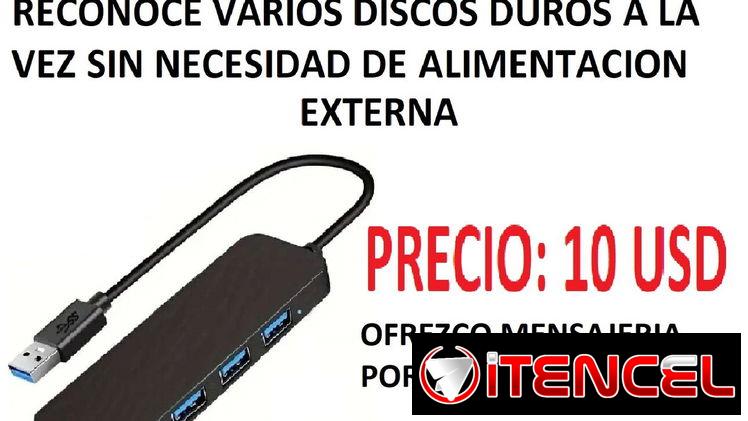 EN VENTA LAS BUENAS REGLETAS USB 3.0 DE 4 PUERTOS. RECONOCE VARIOS DISCOS AL MISMO TIEMPO. CUENTO CON MENSAJERIA EXTRA