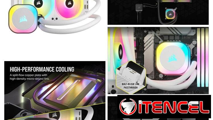 Que tenga un excelente día 💵120usd Corsair iCUE Link H100i Liquid CPU Cooler 240mm AIO QX120 RGB Fans Fits Intel LGA 17