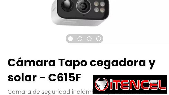 Cámara Tapo cegadora y solar – C615F. Cámara de seguridad inalámbrica para exteriores con panel solar