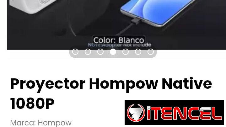 Proyector Hompow Native 1080P.  Marca: Hompow