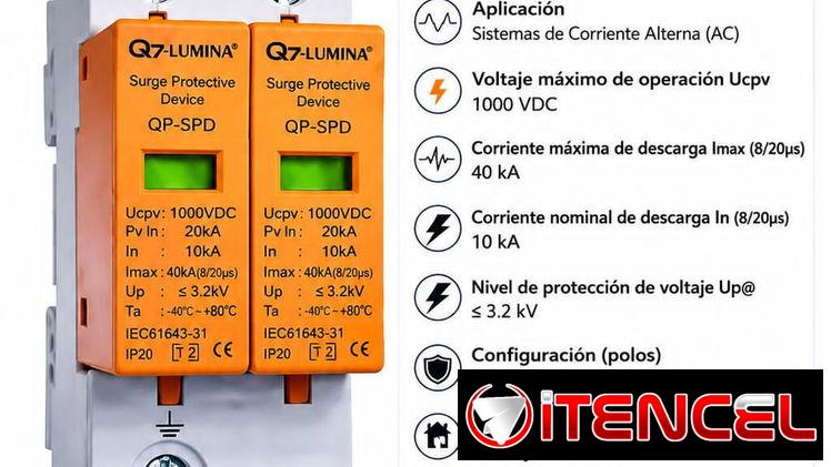Supresor Corriente Alterna AC  Modelo: 275V 20-40KA Modelo: 500V 20-40KA Precio: 25 USD
