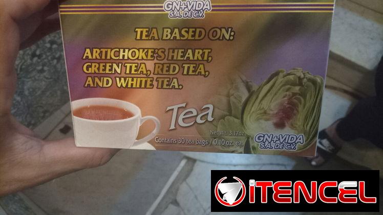 Tè medicinal de corazón de alcachofa, te verde te rojo y te blanco