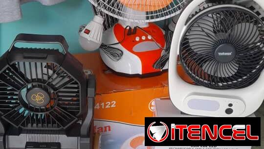 Variedad de ventiladores recargables 🛒
