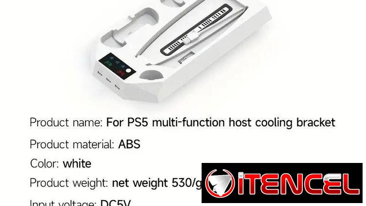 Soporte y estación de refrigeración para PS5 (Negro) | videojuegoshabana.com