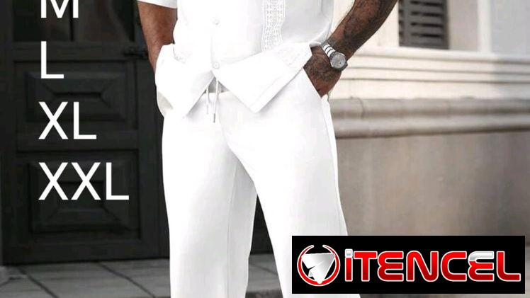Conjunto de pantalón y camisa blanca talla XL